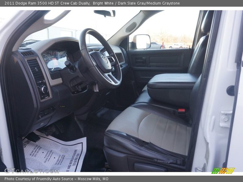 Bright White / Dark Slate Gray/Medium Graystone 2011 Dodge Ram 3500 HD ST Crew Cab Dually
