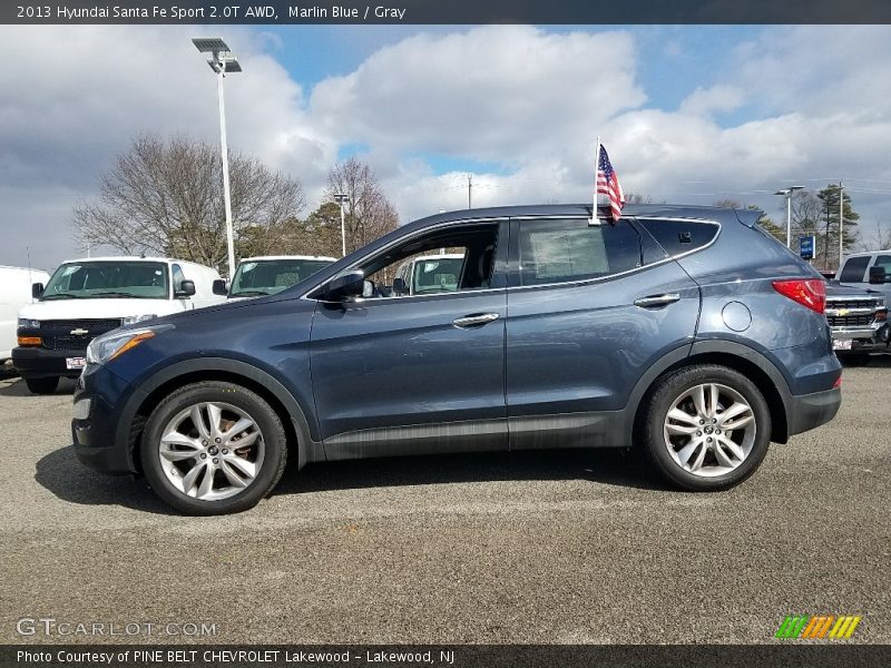 Marlin Blue / Gray 2013 Hyundai Santa Fe Sport 2.0T AWD