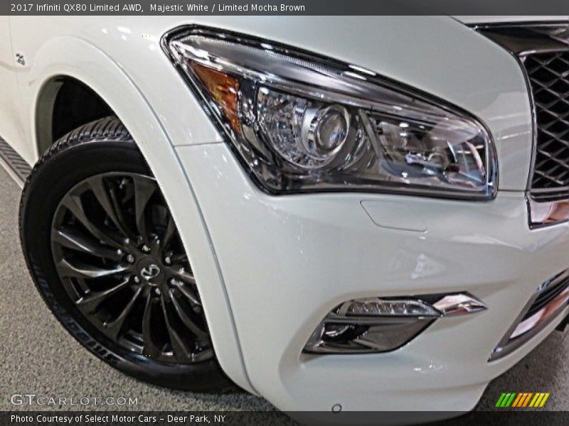 Majestic White / Limited Mocha Brown 2017 Infiniti QX80 Limited AWD