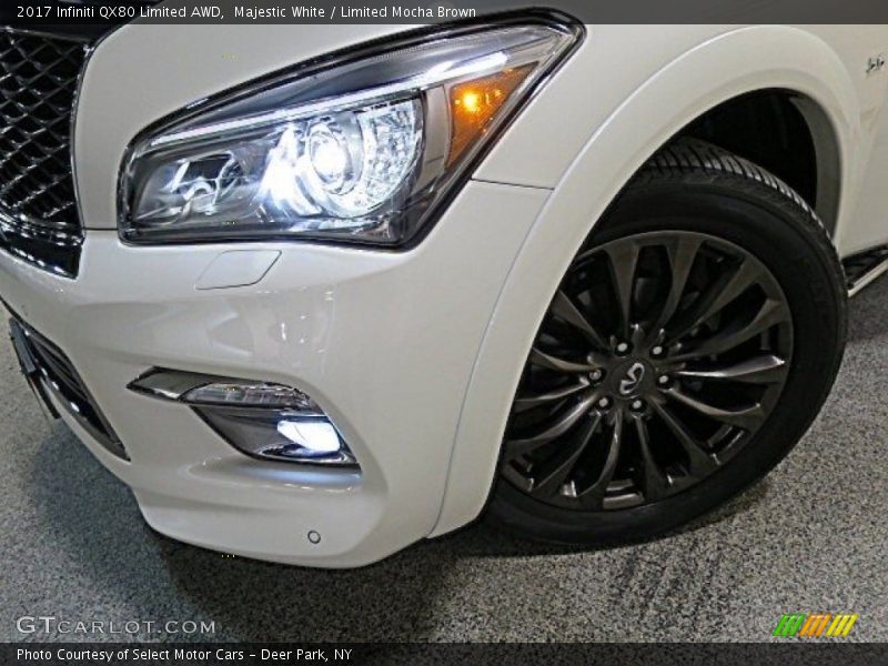 Majestic White / Limited Mocha Brown 2017 Infiniti QX80 Limited AWD