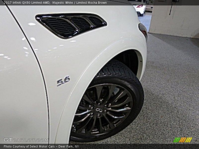 Majestic White / Limited Mocha Brown 2017 Infiniti QX80 Limited AWD