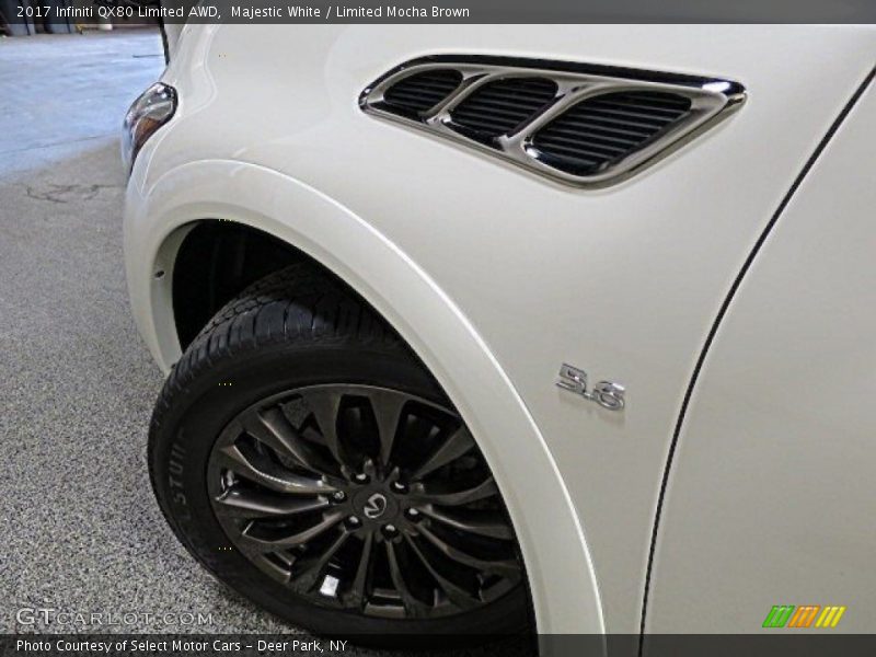 Majestic White / Limited Mocha Brown 2017 Infiniti QX80 Limited AWD