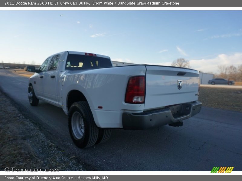 Bright White / Dark Slate Gray/Medium Graystone 2011 Dodge Ram 3500 HD ST Crew Cab Dually