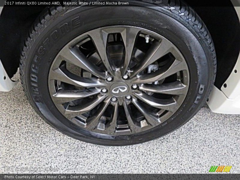 Majestic White / Limited Mocha Brown 2017 Infiniti QX80 Limited AWD
