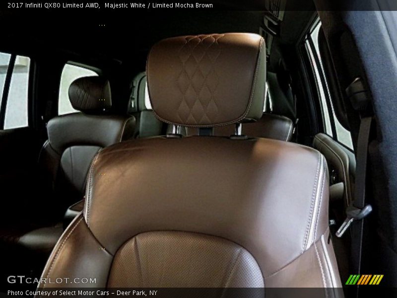 Majestic White / Limited Mocha Brown 2017 Infiniti QX80 Limited AWD