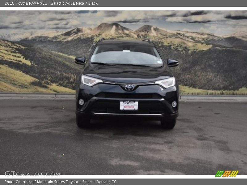 Galactic Aqua Mica / Black 2018 Toyota RAV4 XLE
