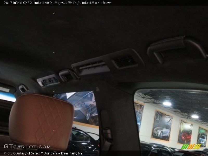Majestic White / Limited Mocha Brown 2017 Infiniti QX80 Limited AWD