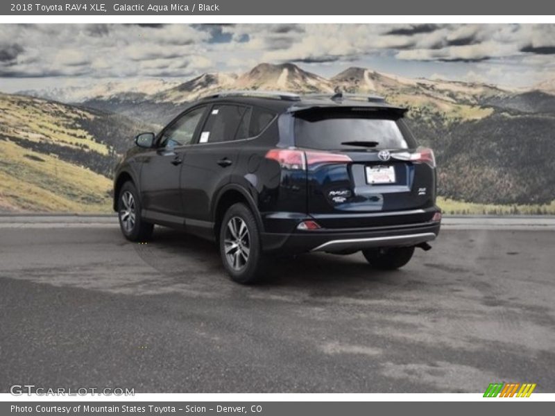 Galactic Aqua Mica / Black 2018 Toyota RAV4 XLE