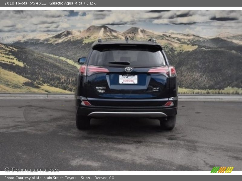 Galactic Aqua Mica / Black 2018 Toyota RAV4 XLE