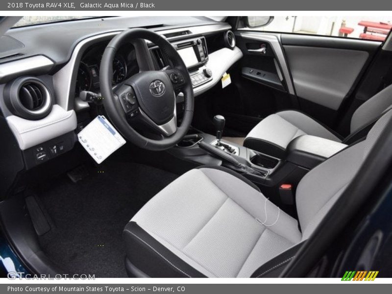 Galactic Aqua Mica / Black 2018 Toyota RAV4 XLE