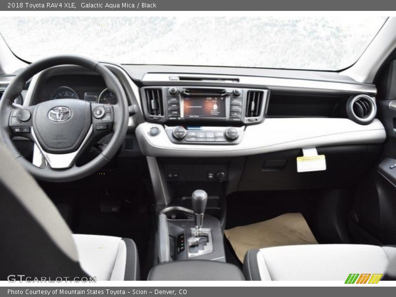 Galactic Aqua Mica / Black 2018 Toyota RAV4 XLE