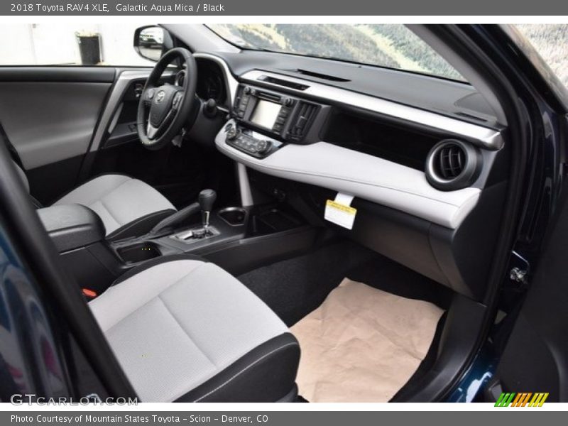 Galactic Aqua Mica / Black 2018 Toyota RAV4 XLE