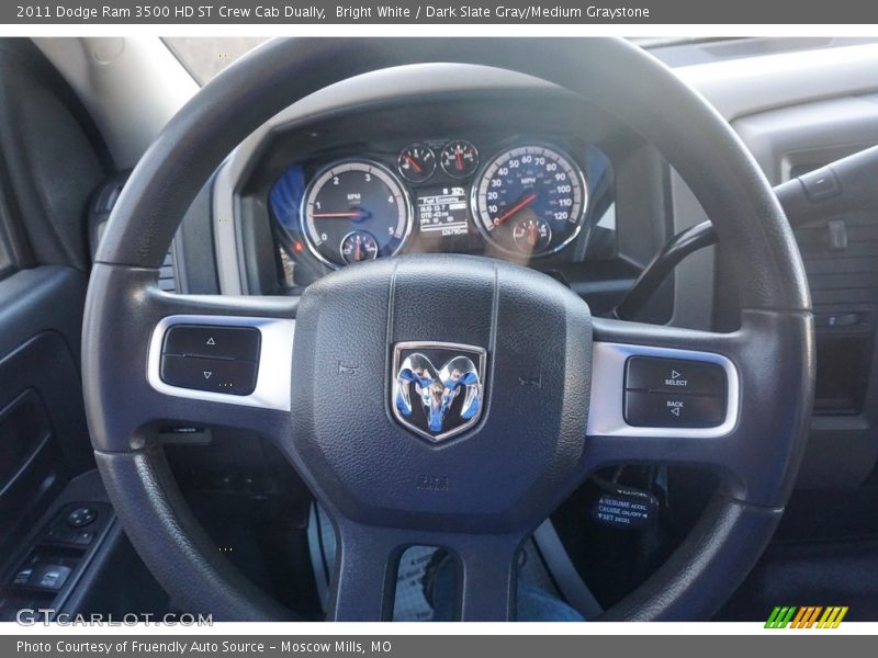 Bright White / Dark Slate Gray/Medium Graystone 2011 Dodge Ram 3500 HD ST Crew Cab Dually
