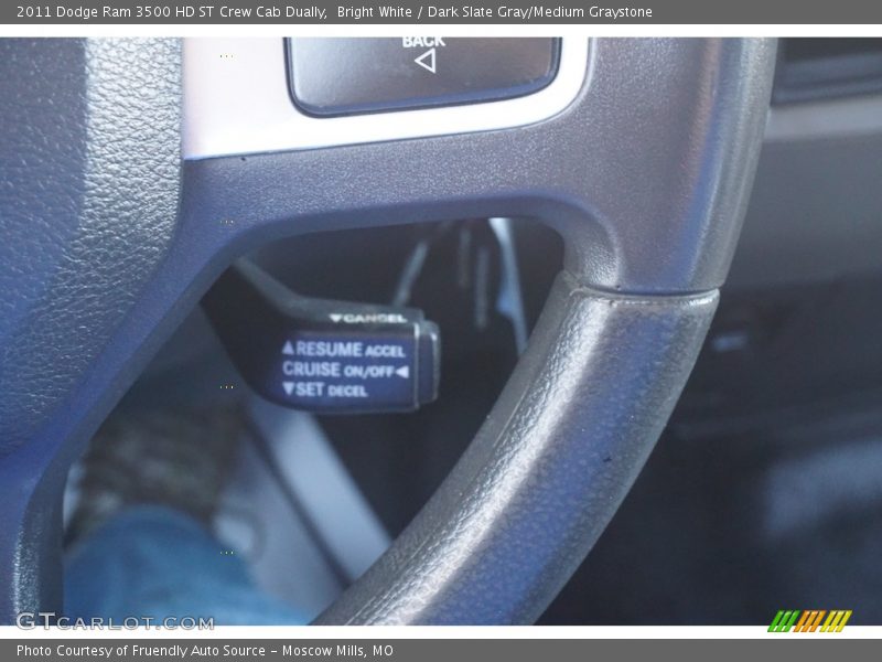 Bright White / Dark Slate Gray/Medium Graystone 2011 Dodge Ram 3500 HD ST Crew Cab Dually