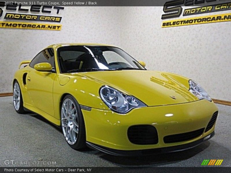 Speed Yellow / Black 2002 Porsche 911 Turbo Coupe