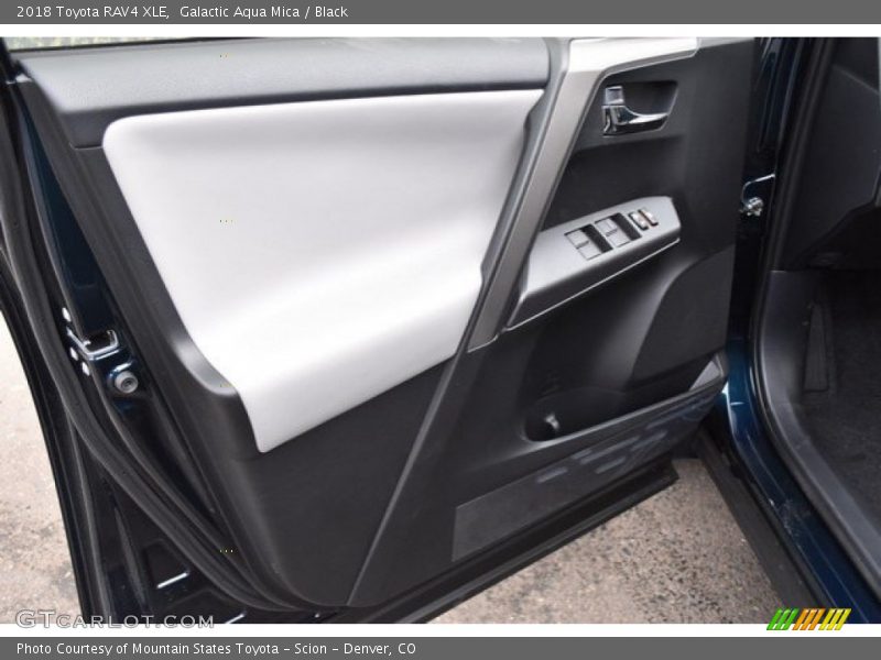 Galactic Aqua Mica / Black 2018 Toyota RAV4 XLE