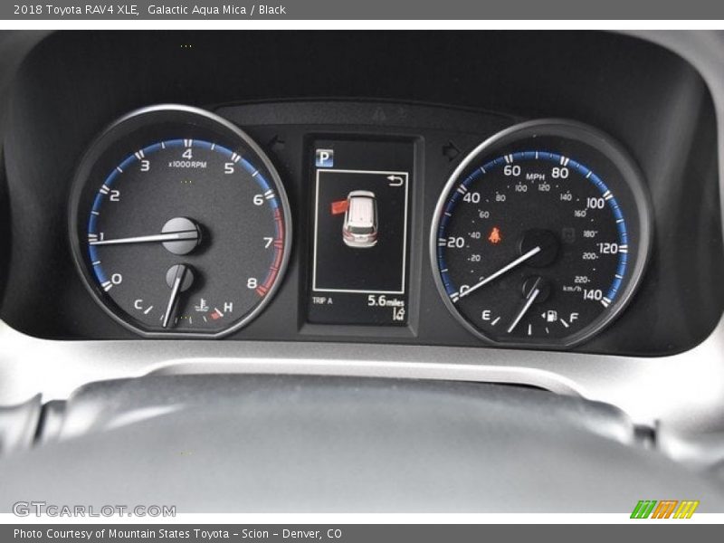 Galactic Aqua Mica / Black 2018 Toyota RAV4 XLE