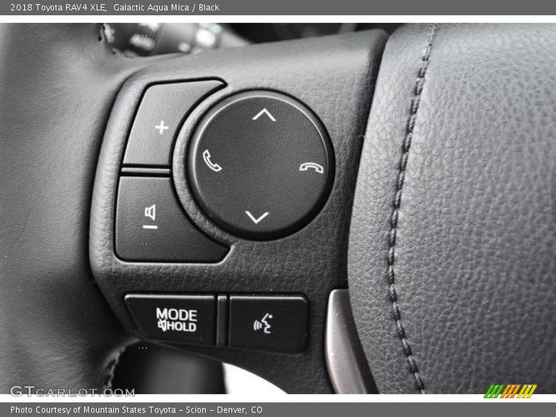 Galactic Aqua Mica / Black 2018 Toyota RAV4 XLE