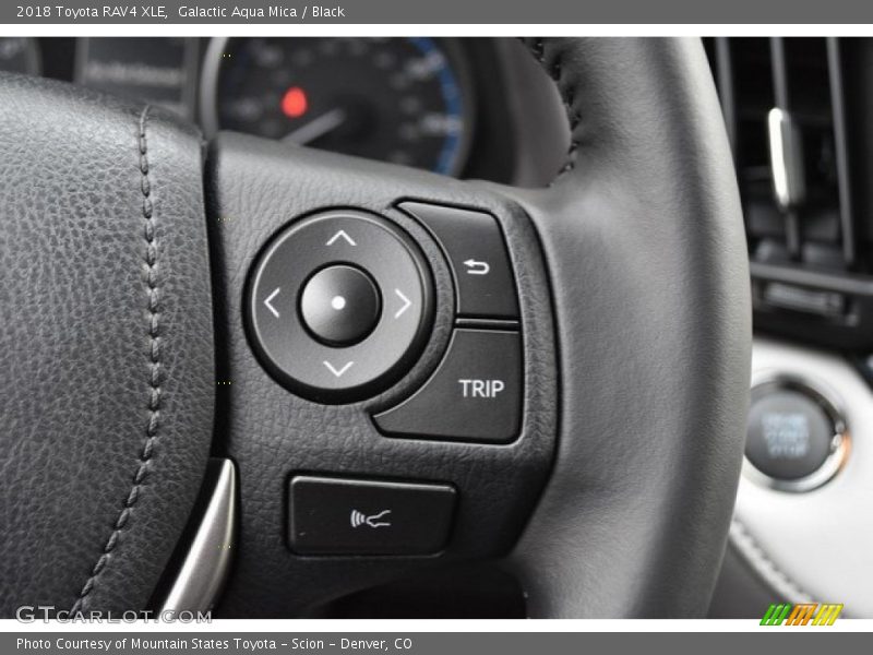 Galactic Aqua Mica / Black 2018 Toyota RAV4 XLE