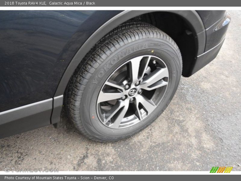 Galactic Aqua Mica / Black 2018 Toyota RAV4 XLE