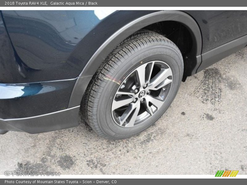 Galactic Aqua Mica / Black 2018 Toyota RAV4 XLE