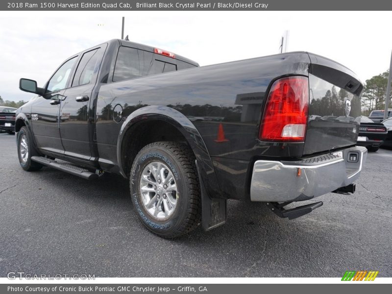 Brilliant Black Crystal Pearl / Black/Diesel Gray 2018 Ram 1500 Harvest Edition Quad Cab