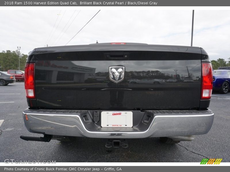 Brilliant Black Crystal Pearl / Black/Diesel Gray 2018 Ram 1500 Harvest Edition Quad Cab