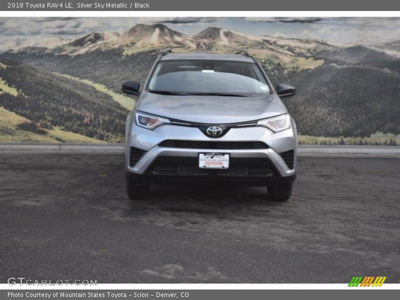 Silver Sky Metallic / Black 2018 Toyota RAV4 LE