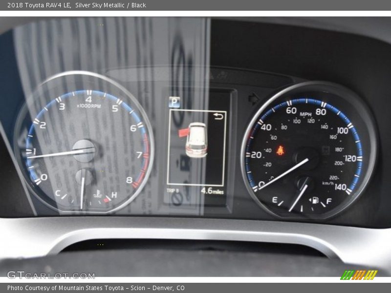 Silver Sky Metallic / Black 2018 Toyota RAV4 LE
