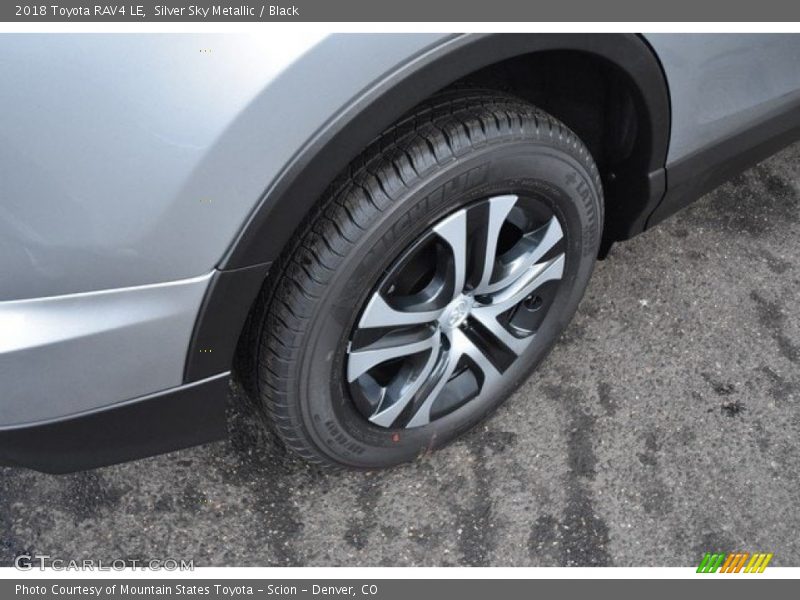Silver Sky Metallic / Black 2018 Toyota RAV4 LE