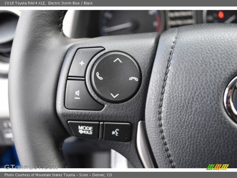 Electric Storm Blue / Black 2018 Toyota RAV4 XLE