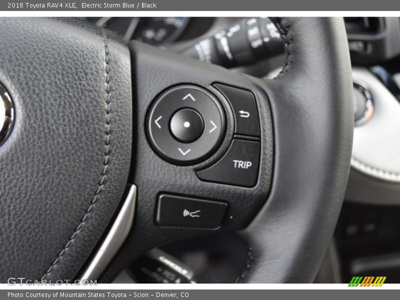 Electric Storm Blue / Black 2018 Toyota RAV4 XLE