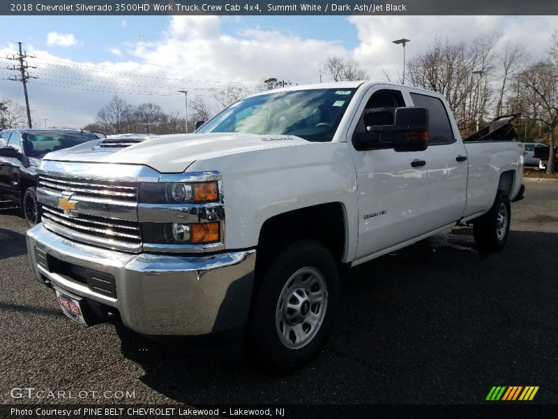 Summit White / Dark Ash/Jet Black 2018 Chevrolet Silverado 3500HD Work Truck Crew Cab 4x4