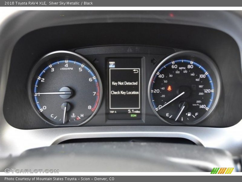 Silver Sky Metallic / Black 2018 Toyota RAV4 XLE