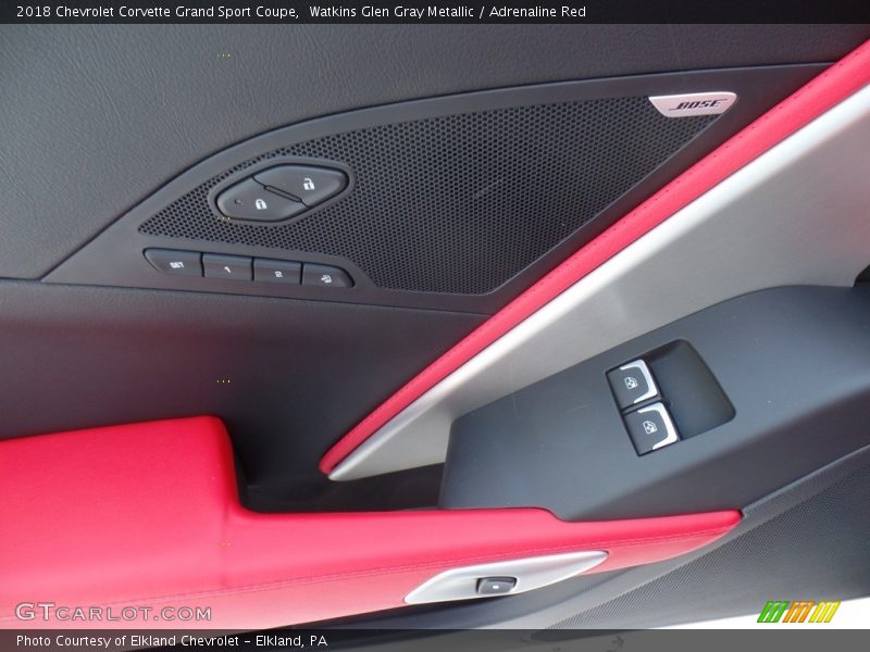 Watkins Glen Gray Metallic / Adrenaline Red 2018 Chevrolet Corvette Grand Sport Coupe