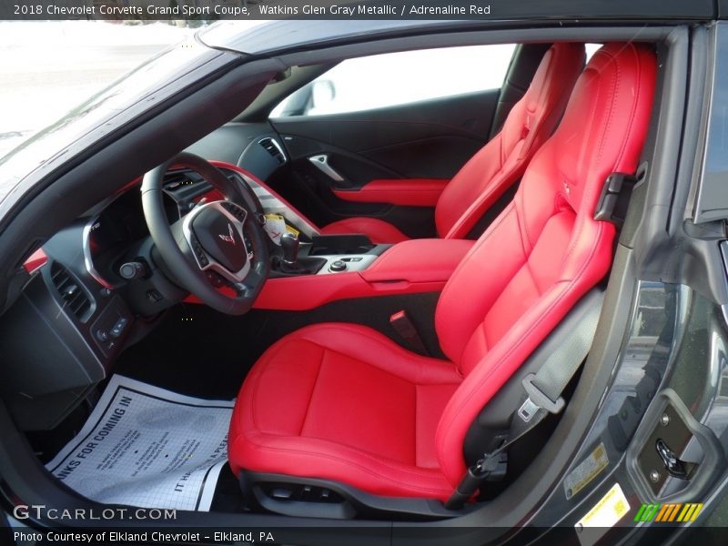 Watkins Glen Gray Metallic / Adrenaline Red 2018 Chevrolet Corvette Grand Sport Coupe