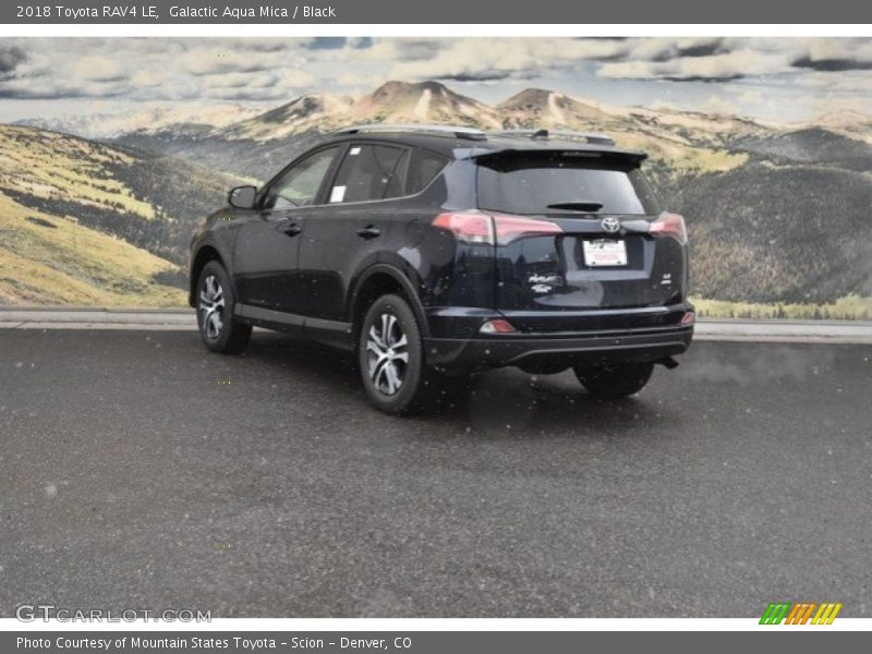 Galactic Aqua Mica / Black 2018 Toyota RAV4 LE