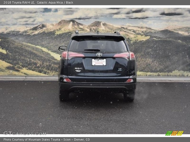 Galactic Aqua Mica / Black 2018 Toyota RAV4 LE