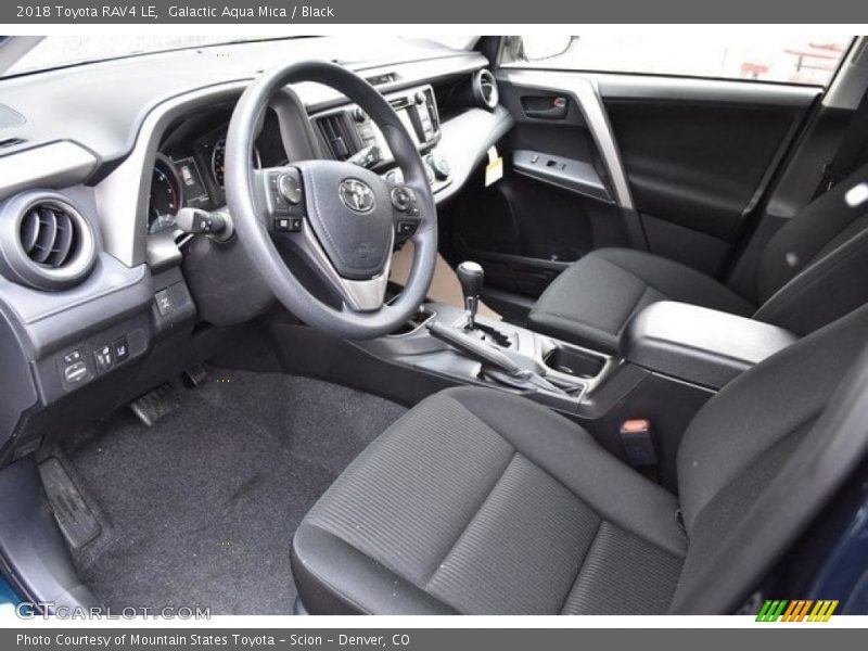 Galactic Aqua Mica / Black 2018 Toyota RAV4 LE