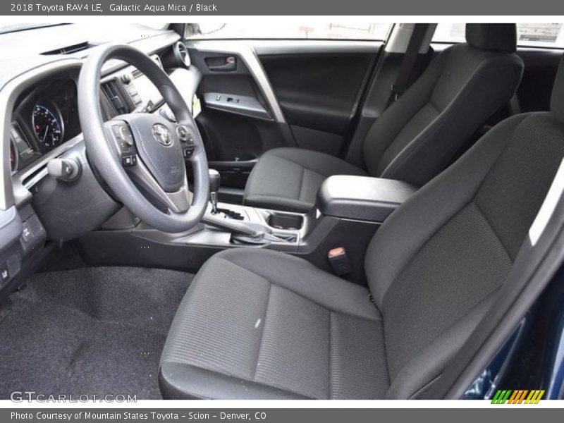Galactic Aqua Mica / Black 2018 Toyota RAV4 LE