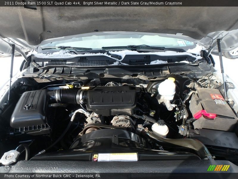Bright Silver Metallic / Dark Slate Gray/Medium Graystone 2011 Dodge Ram 1500 SLT Quad Cab 4x4