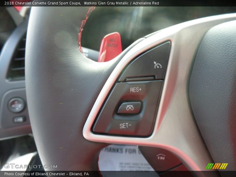 Watkins Glen Gray Metallic / Adrenaline Red 2018 Chevrolet Corvette Grand Sport Coupe