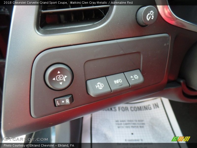 Watkins Glen Gray Metallic / Adrenaline Red 2018 Chevrolet Corvette Grand Sport Coupe