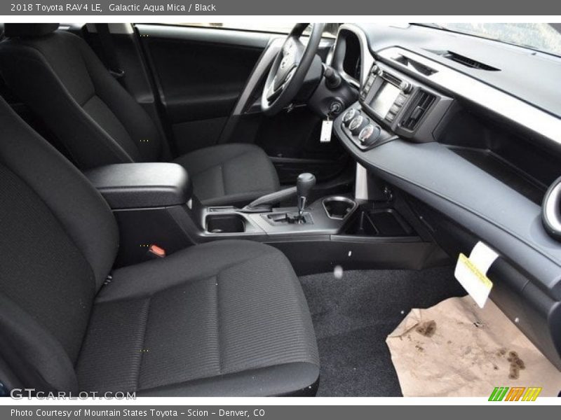 Galactic Aqua Mica / Black 2018 Toyota RAV4 LE