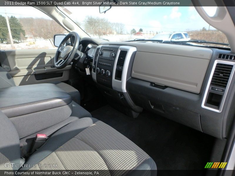 Bright Silver Metallic / Dark Slate Gray/Medium Graystone 2011 Dodge Ram 1500 SLT Quad Cab 4x4
