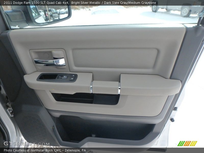 Bright Silver Metallic / Dark Slate Gray/Medium Graystone 2011 Dodge Ram 1500 SLT Quad Cab 4x4