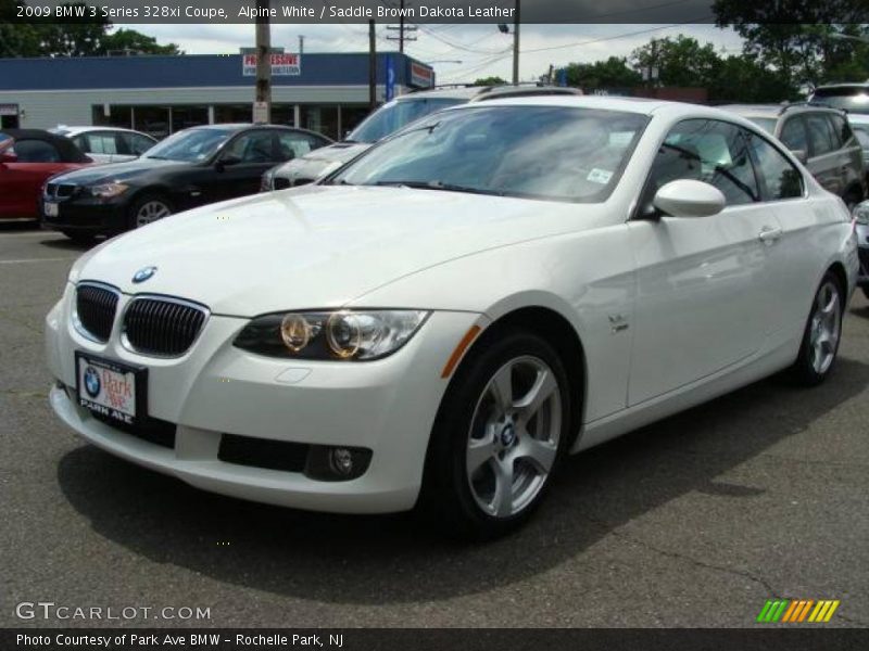 Alpine White / Saddle Brown Dakota Leather 2009 BMW 3 Series 328xi Coupe