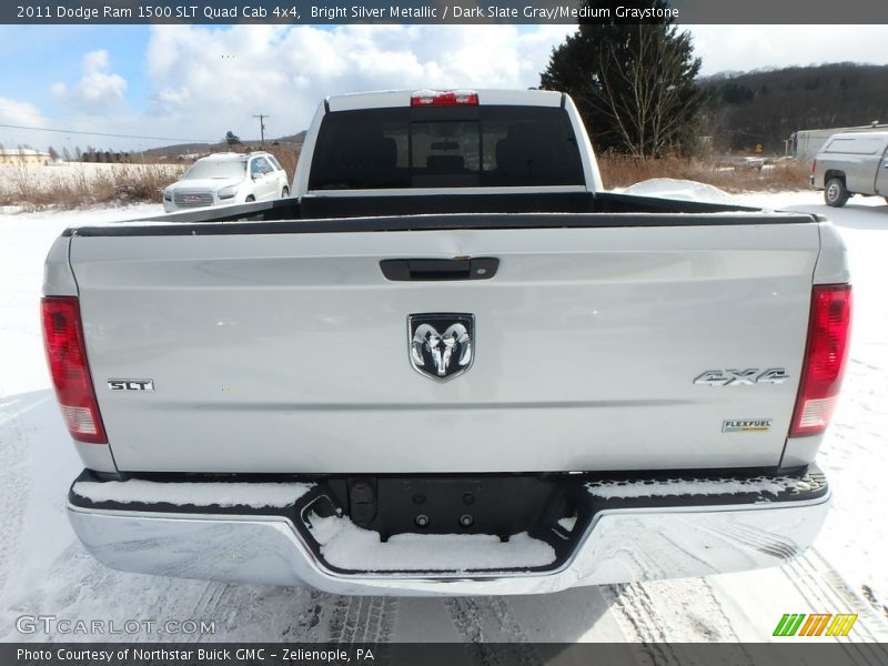 Bright Silver Metallic / Dark Slate Gray/Medium Graystone 2011 Dodge Ram 1500 SLT Quad Cab 4x4