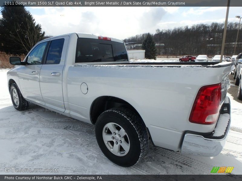 Bright Silver Metallic / Dark Slate Gray/Medium Graystone 2011 Dodge Ram 1500 SLT Quad Cab 4x4