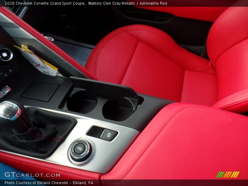 Watkins Glen Gray Metallic / Adrenaline Red 2018 Chevrolet Corvette Grand Sport Coupe